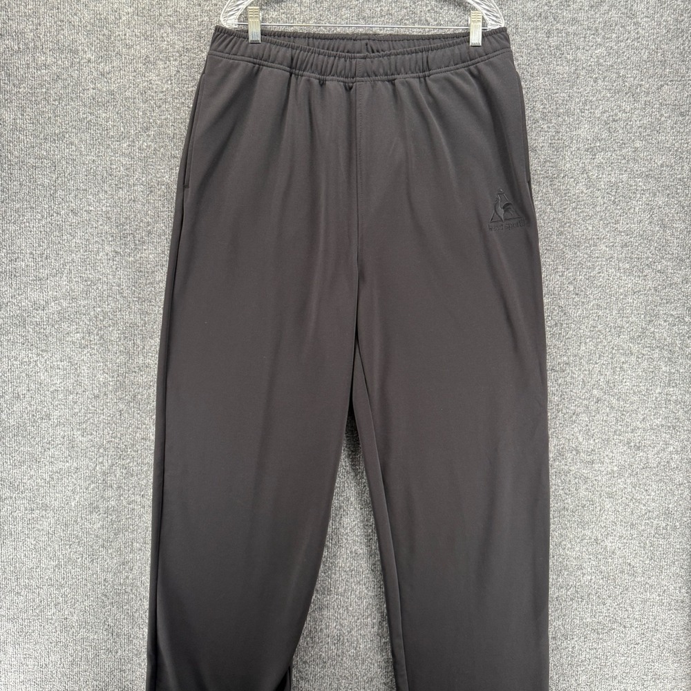 Le Coq Sportif Jogger Pant Mens XL Black Pull On Wide Leg Sweatpant Relax Casual